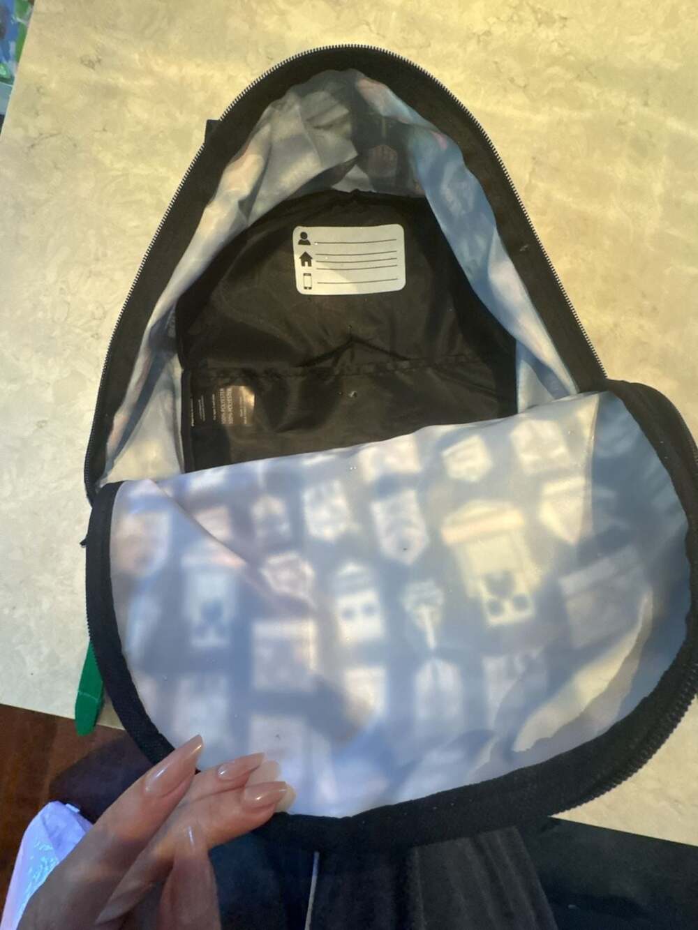 Minecraft 16" Backpack - Black Multi-Color - Picture 3 of 7